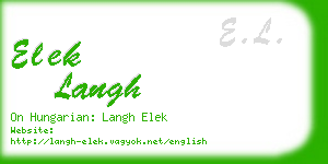 elek langh business card